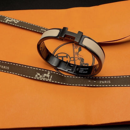 [Together Jewelry]H BRACELET 12MM BLACK BEIGE CERAMIC