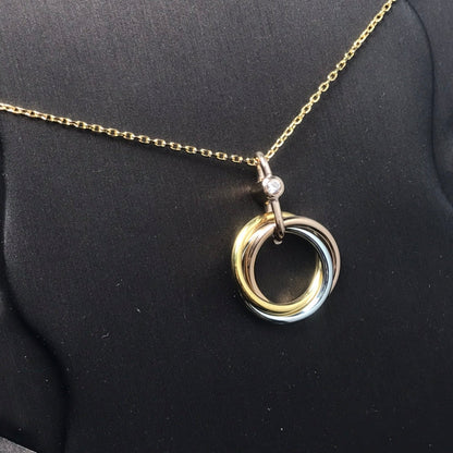 [Together Jewelry]TRINITY SILVER GOLD PINK GOLD NECKLACE