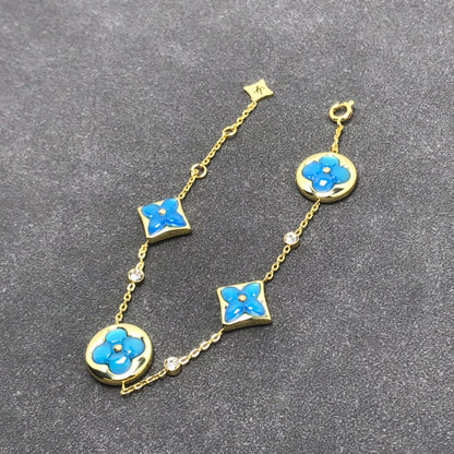 [Together Jewelry]STAR AND SUN TURQUOISE 4 MOTIFS 3 DIAMONDS