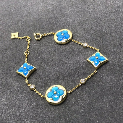[Together Jewelry]STAR AND SUN TURQUOISE 4 MOTIFS 3 DIAMONDS