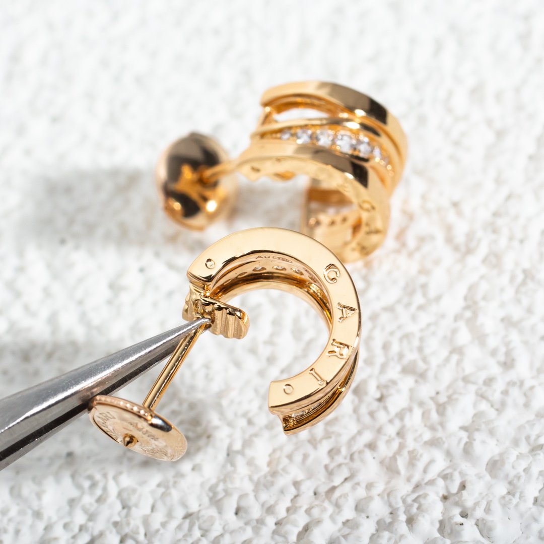 [Together Jewelry]ZERO 1 PINK GOLD DIAMONDS EARRINGS