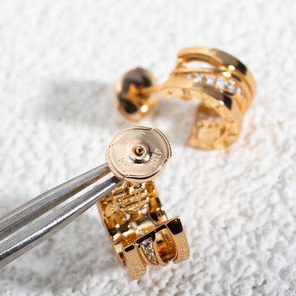 [Together Jewelry]ZERO 1 PINK GOLD DIAMONDS EARRINGS