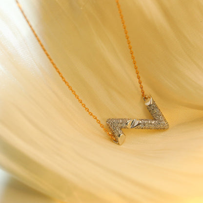 [Together Jewelry]VOLT SILVER DIAMOND PEDANT NECKLACE