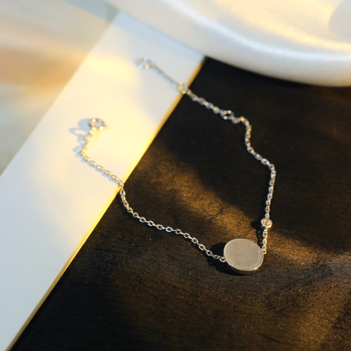 [Together Jewelry]SUN MOTIF PINK MOP SILVER BRACELET