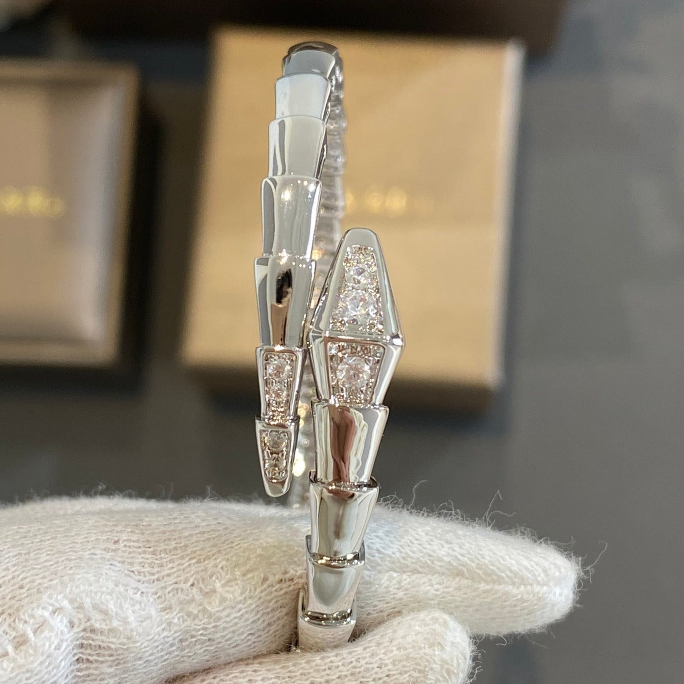 [Together Jewelry]SERPENTI BRACELET DIAMONDS SILVER