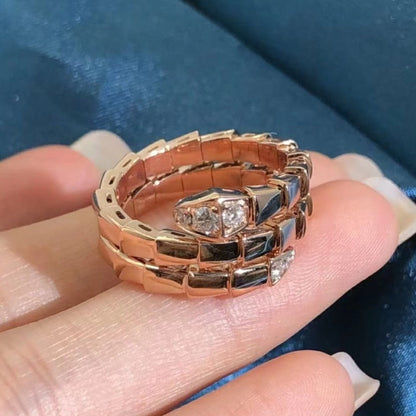 [Together Jewelry]SERPENTS DOUBLE ROW DIAMOND RING