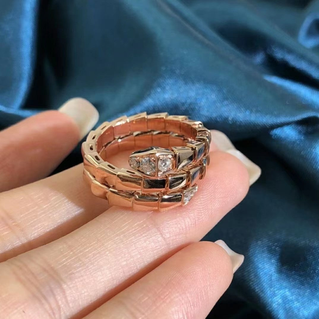 [Together Jewelry]SERPENTS DOUBLE ROW DIAMOND RING