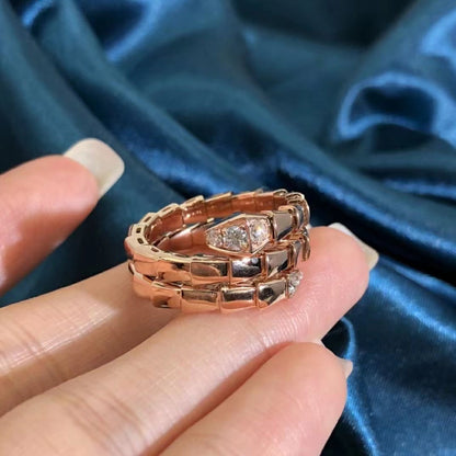 [Together Jewelry]SERPENTS DOUBLE ROW DIAMOND RING
