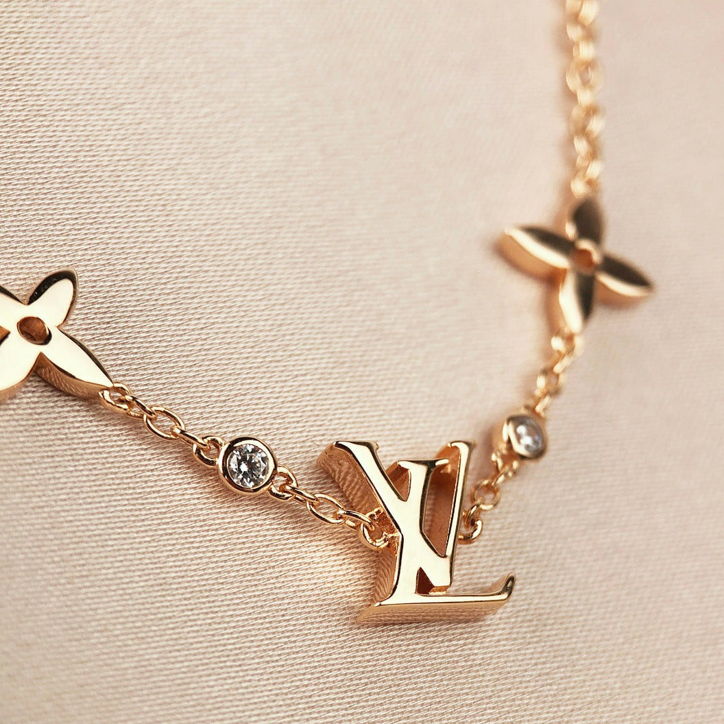 [Together Jewelry]STAR AND SUN 7 MOTIFS GOLD BRACELET