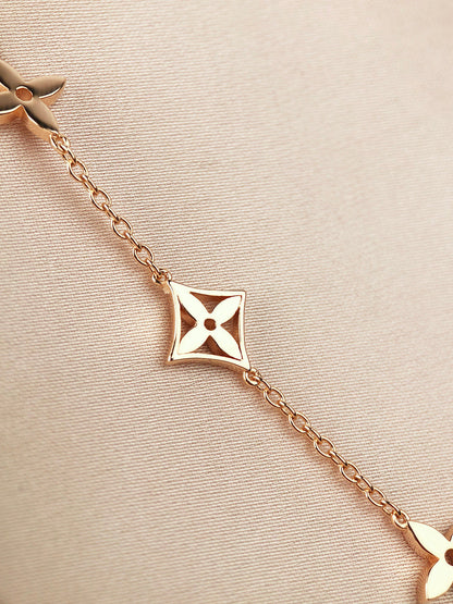 [Together Jewelry]STAR AND SUN 7 MOTIFS GOLD BRACELET