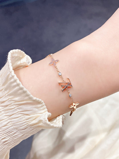 [Together Jewelry]STAR AND SUN 7 MOTIFS GOLD BRACELET
