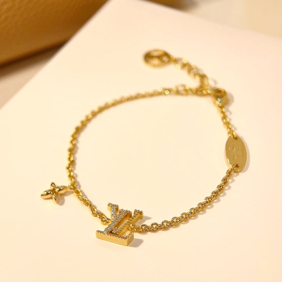 [Together Jewelry]LOGO STAR MOTIF GOLD BRACELET