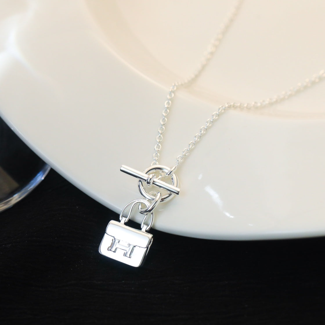 [Together Jewelry]POP H PEDANT SILVER NECKLACE