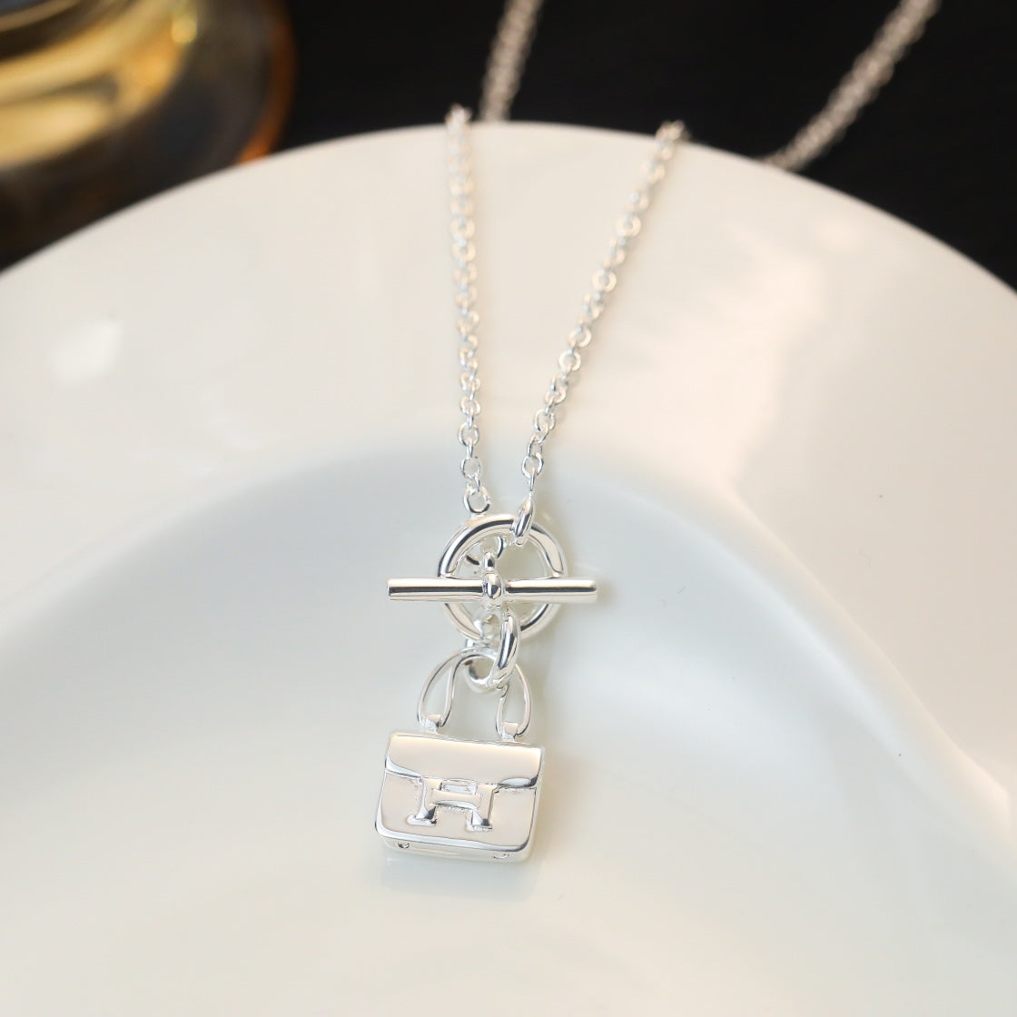[Together Jewelry]POP H PEDANT SILVER NECKLACE