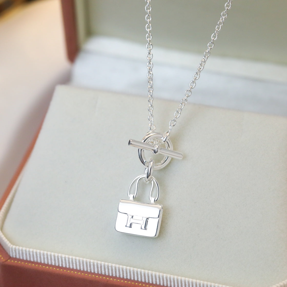 [Together Jewelry]POP H PEDANT SILVER NECKLACE