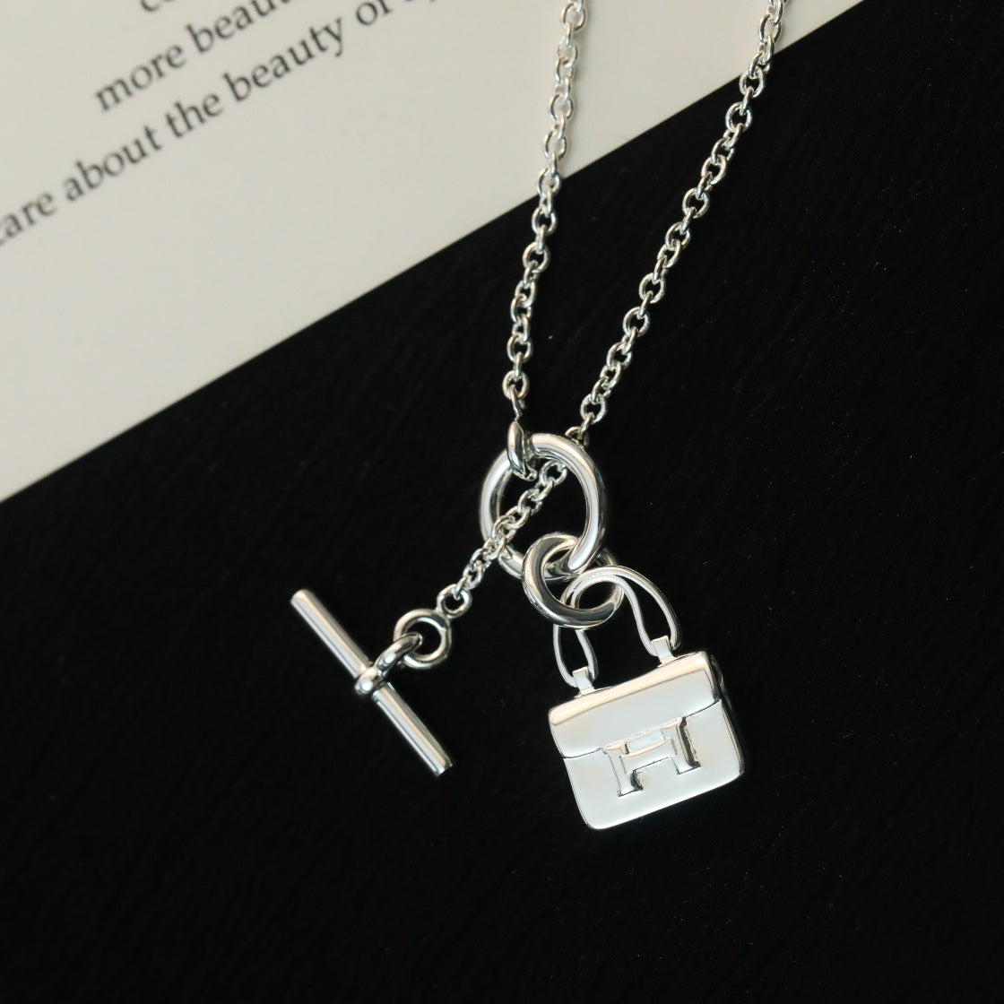 [Together Jewelry]POP H PEDANT SILVER NECKLACE