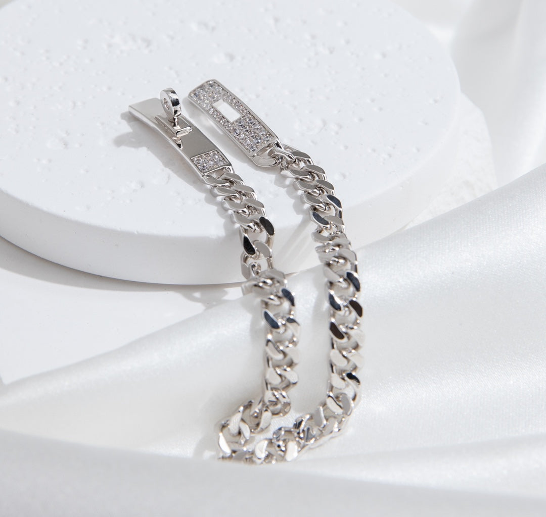 [Together Jewelry]KELLY CHAIN SILVER DIAMOND BRACELET