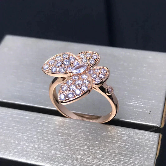 [Together]BUTTERFLY PINK GOLD DIAMOND RING