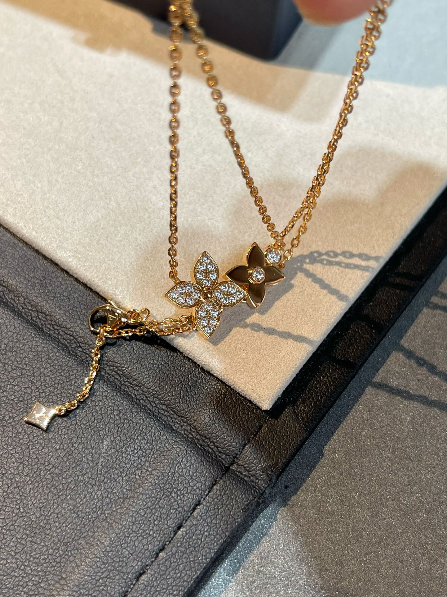 [Together Jewelry]STAR BLOSSOM NECKLACE PINK GOLD DIAMONDS