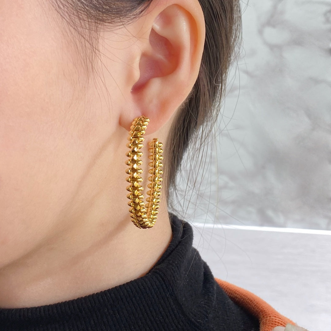 [Together Jewelry]CLASH LARGE HOOP EARRINGS