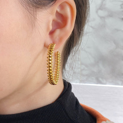 [Together Jewelry]CLASH LARGE HOOP EARRINGS