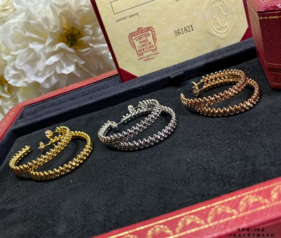 [Together Jewelry]CLASH LARGE HOOP EARRINGS