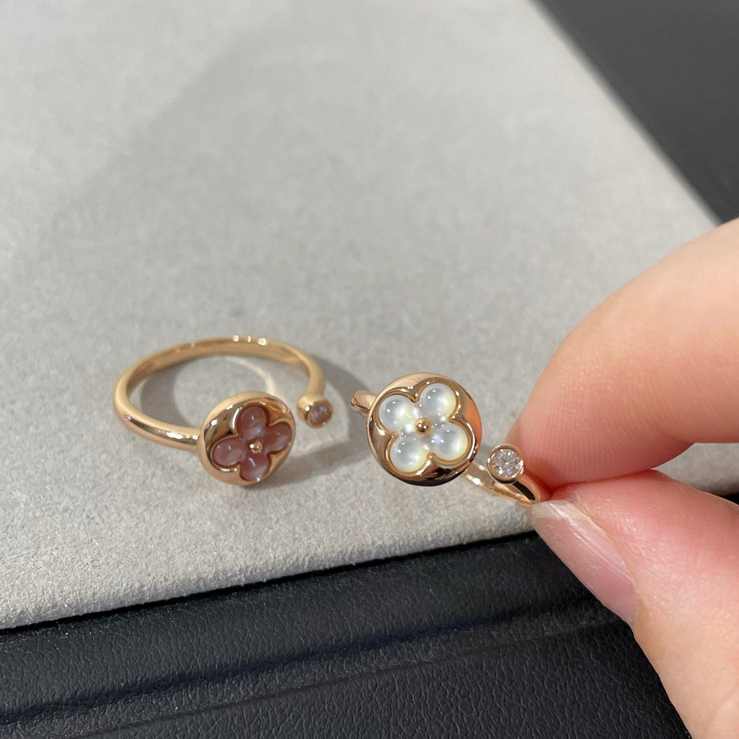 [Together Jewelry]SUN 1 DIAMOND PINK MOP RING