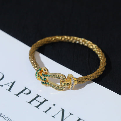 [Together Jewelry]FORCE 10 GOLD GREEN DIAMOND PAVED