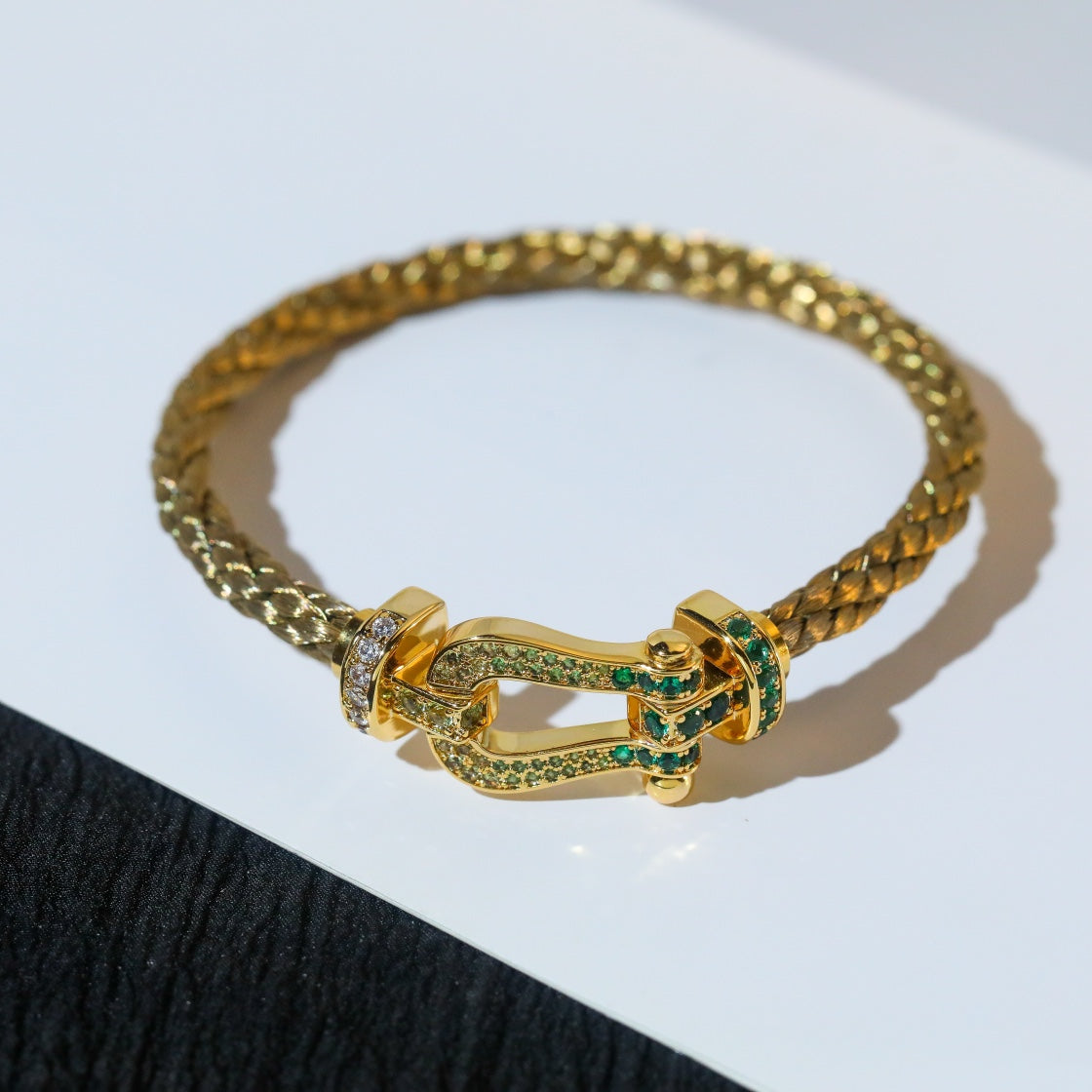 [Together Jewelry]FORCE 10 GOLD GREEN DIAMOND PAVED