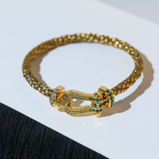 [Together Jewelry]FORCE 10 GOLD GREEN DIAMOND PAVED