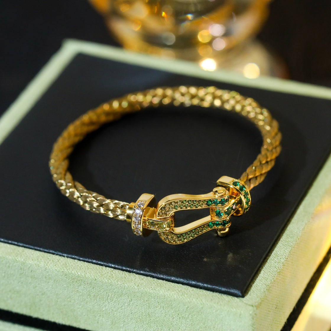[Together Jewelry]FORCE 10 GOLD GREEN DIAMOND PAVED