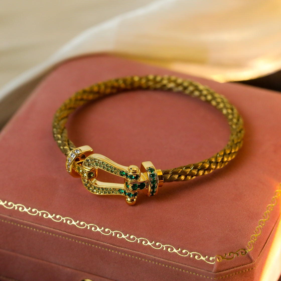 [Together Jewelry]FORCE 10 GOLD GREEN DIAMOND PAVED