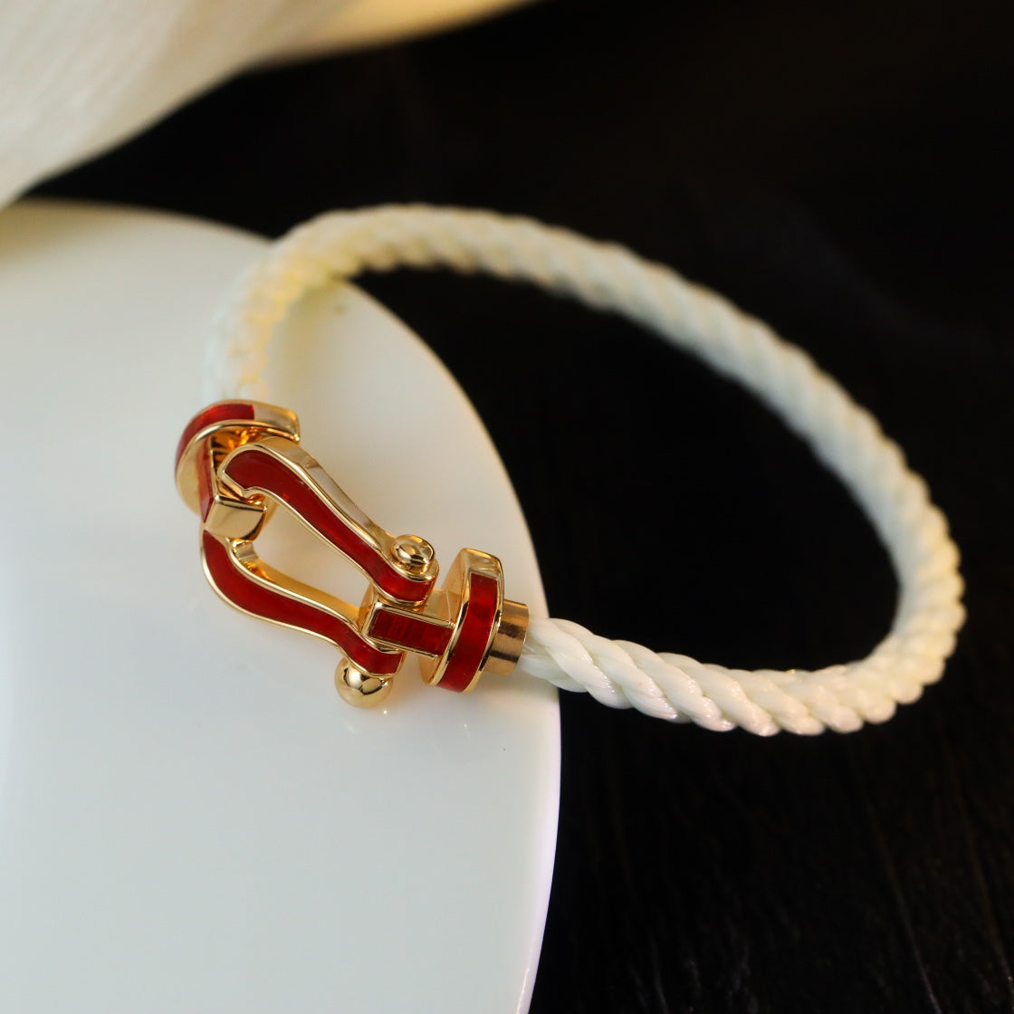 [Together Jewelry]FORCE 10 WHITE TEXTILE DIAMOND PAVED