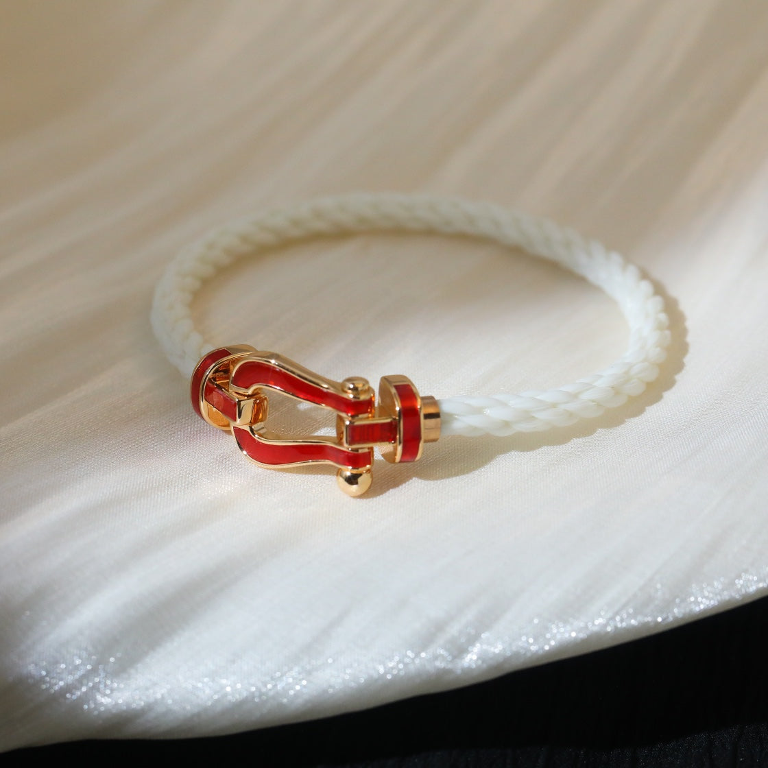 [Together Jewelry]FORCE 10 WHITE TEXTILE DIAMOND PAVED