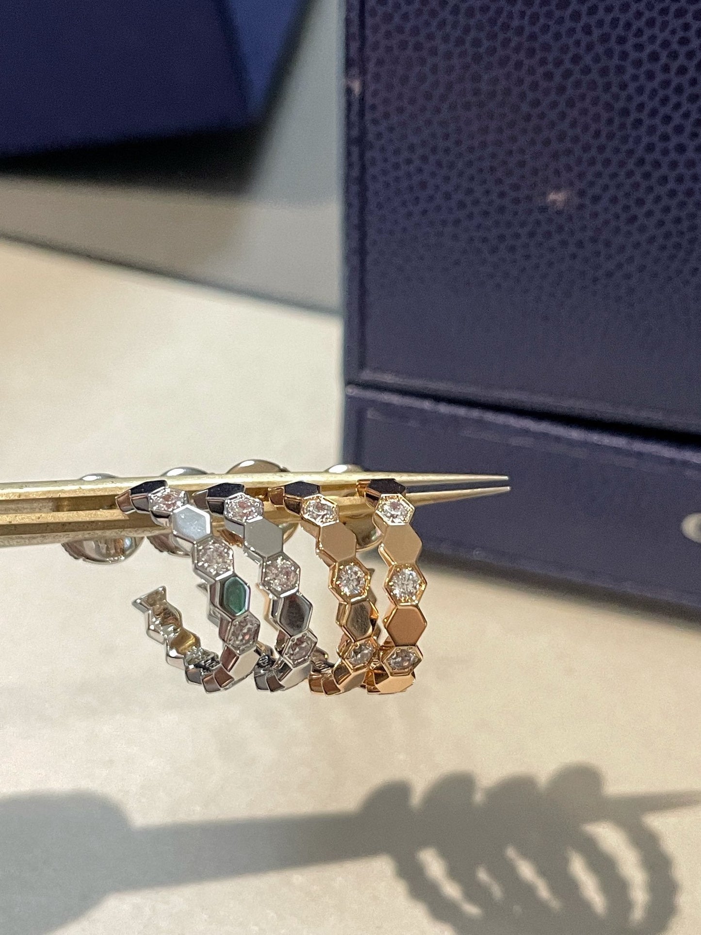 [Together Jewelry]Hollow Design Four-Leaf Clover Flower Shape Ring