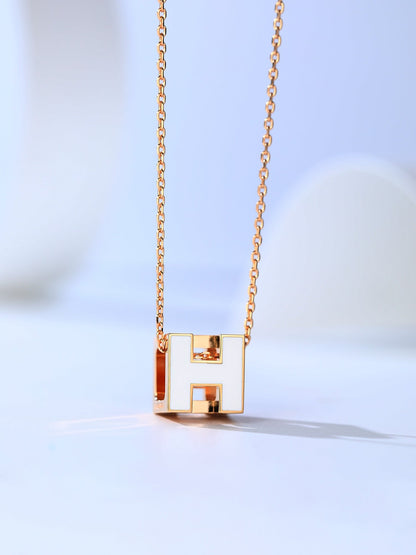 [Together Jewelry]H CAGE PINK GOLD NECKLACE