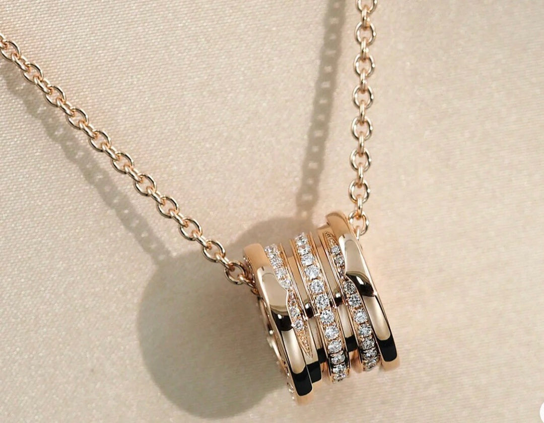 [Together Jewelry]ZERO 1 PINK GOLD DIAMOND NECKLACE