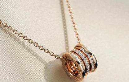 [Together Jewelry]ZERO 1 PINK GOLD DIAMOND NECKLACE