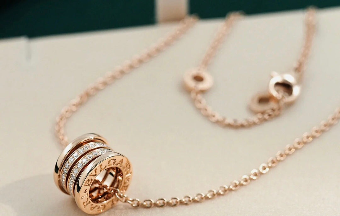 [Together Jewelry]ZERO 1 PINK GOLD DIAMOND NECKLACE