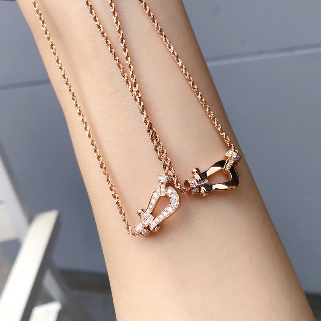 [Together Jewelry]FORCE 10 PINK GOLD DIAMOND NECKLACE