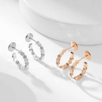 [Together Jewelry]BEE LOVE DIAMOND HOOP EARRINGS