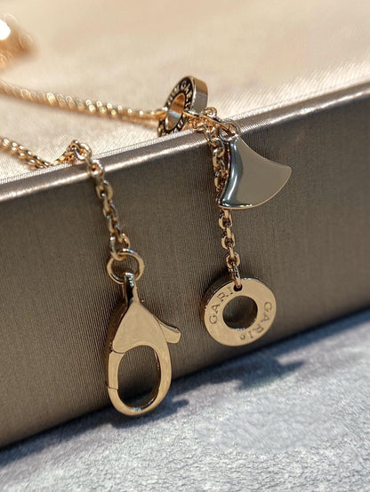 [Together Jewelry]DREAM MOP DIAMOND PAVED PINK GOLD NECKLACE
