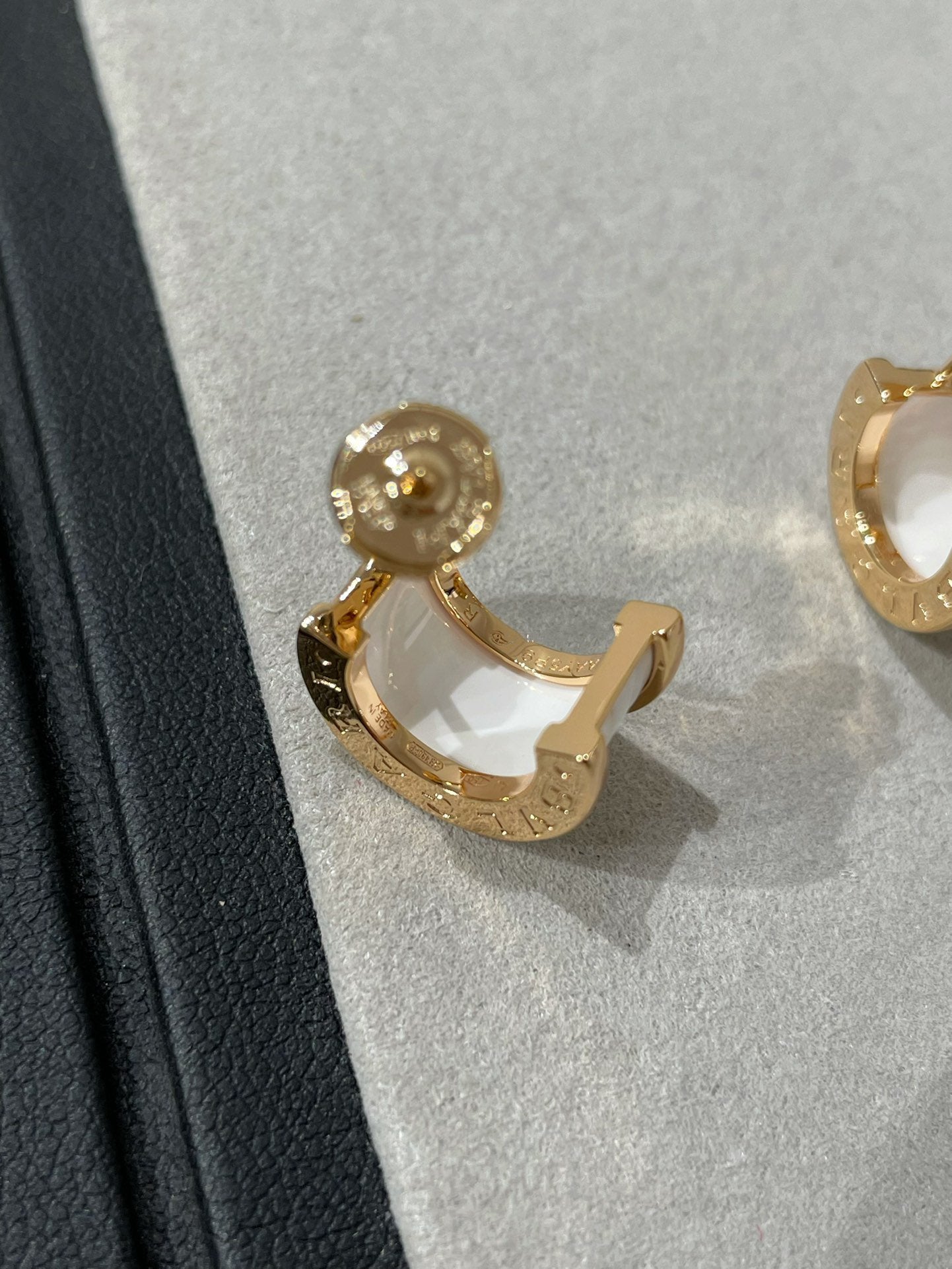 [Together Jewelry]ZERO 1 PINK GOLD CERAMIC EARRINGS