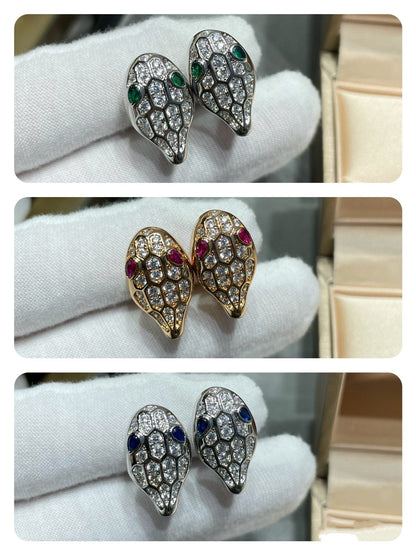 [Together Jewelry]SERPENT DIAMOND STUD EARRINGS