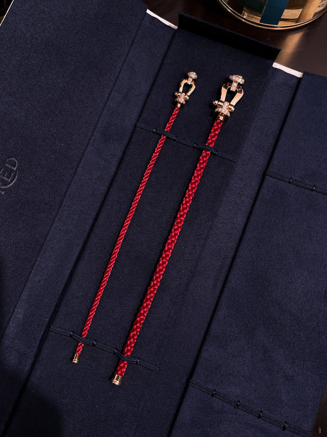 [Together Jewelry]FORCE 10 HALF DIAMOND PINK GOLD RED CORDERI LARGE AND MEDIUM MODEL