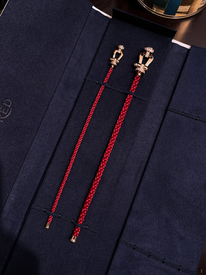 [Together Jewelry]FORCE 10 HALF DIAMOND PINK GOLD RED CORDERI LARGE AND MEDIUM MODEL