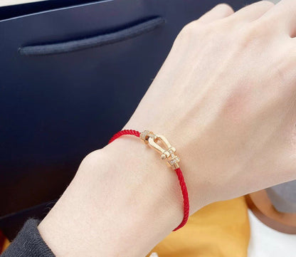 [Together Jewelry]FORCE 10 HALF DIAMOND PINK GOLD RED CORDERI LARGE AND MEDIUM MODEL