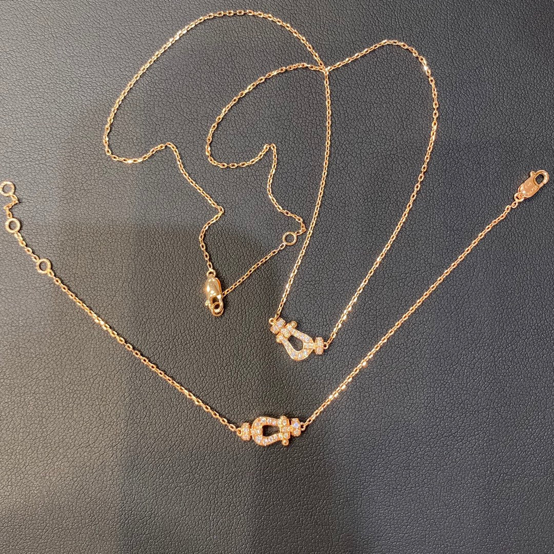 [Together Jewelry]FORCE 10 DIAMOND PINK GOLD NECKLACE MINI MODEL