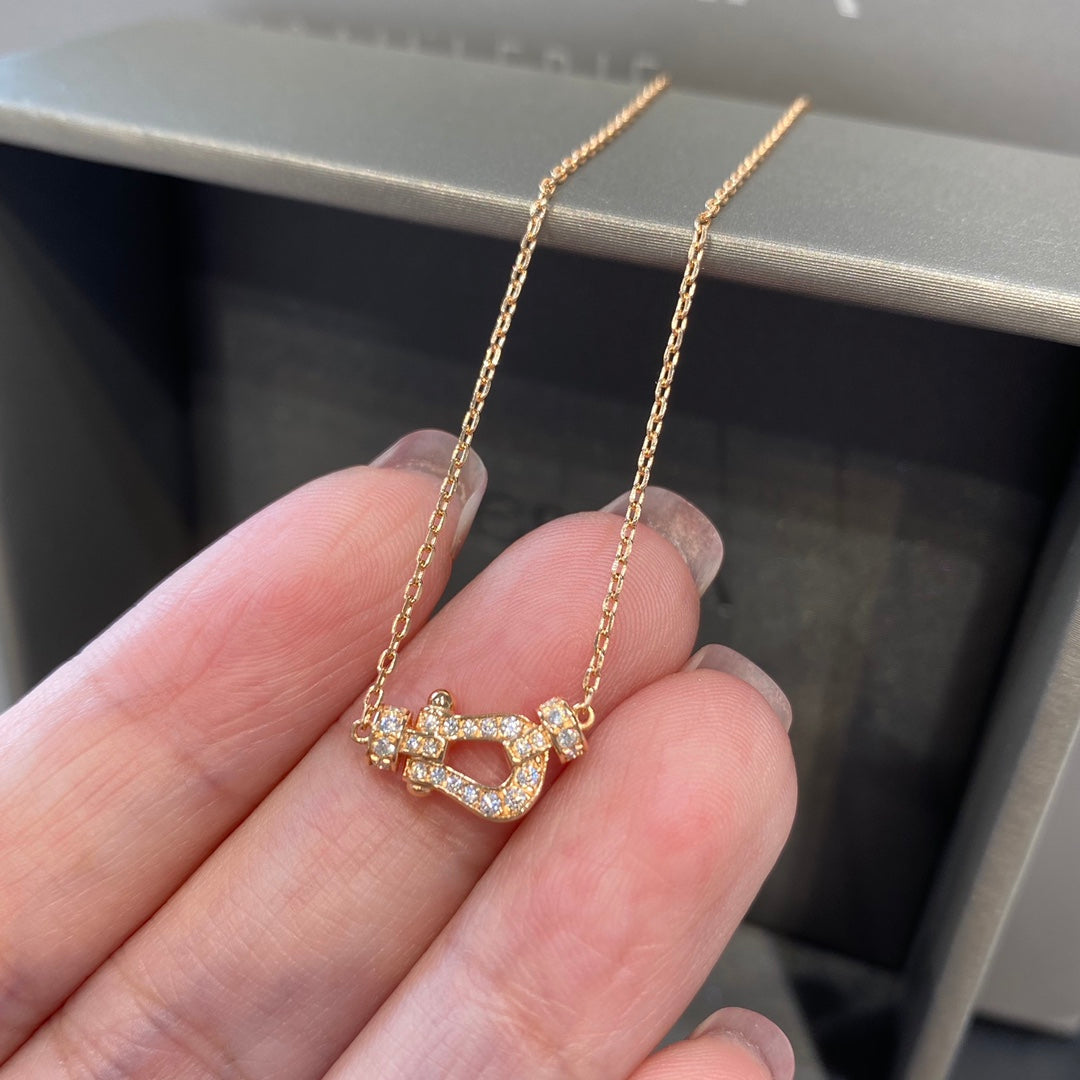 [Together Jewelry]FORCE 10 DIAMOND PINK GOLD NECKLACE MINI MODEL