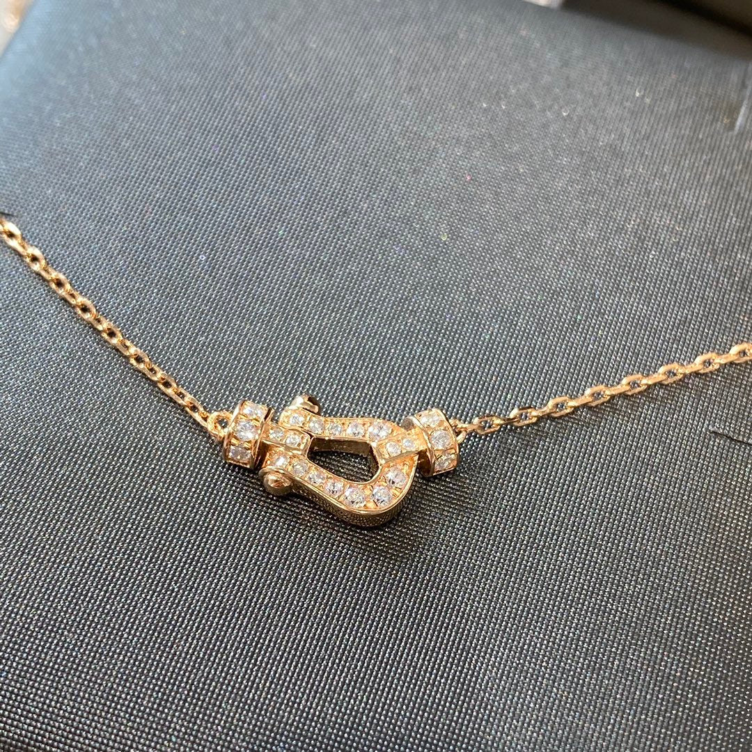[Together Jewelry]FORCE 10 DIAMOND PINK GOLD NECKLACE MINI MODEL
